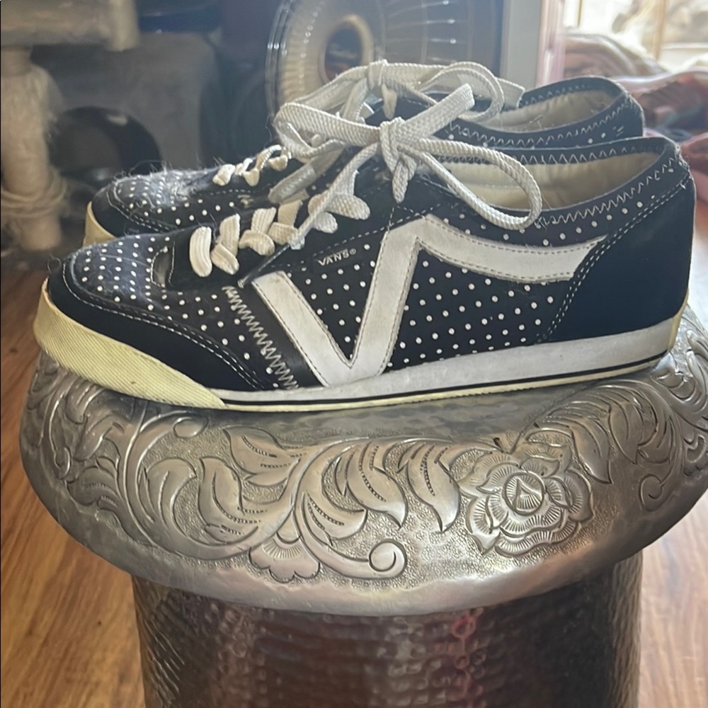 Vans Black and White Dot Sneakers
